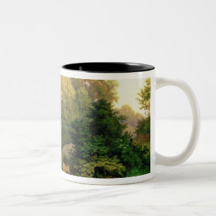 Schäfer und Shepherdess in einer deutschen Zweifarbige Tasse