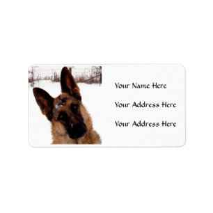 Schäferhund-Adressen-Etiketten Adressaufkleber