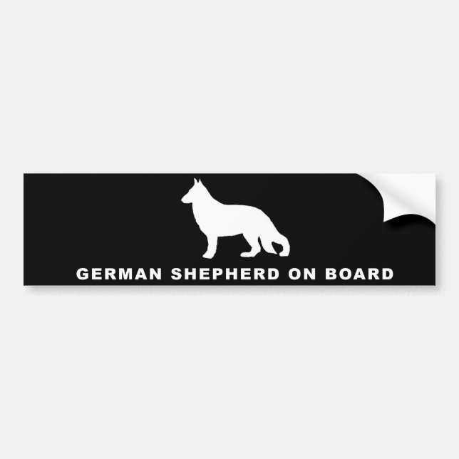 Schäferhund an Bord Autoaufkleber (Vorne)