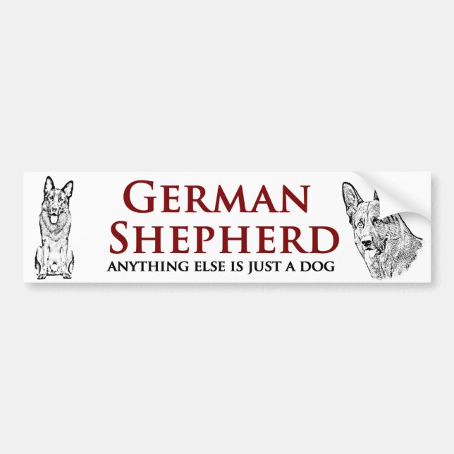Schäferhund - Autoaufkleber (Vorne)