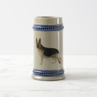 Schäferhund-Bier Stein Bierglas