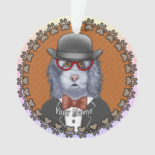 Schäferhund Brille Ornament