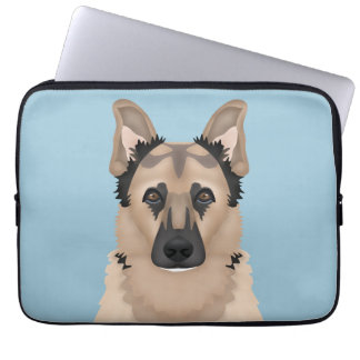 Schäferhund-Cartoon Laptopschutzhülle