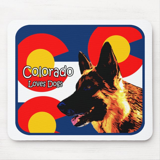 Schäferhund Colorados Mousepad (Vorne)