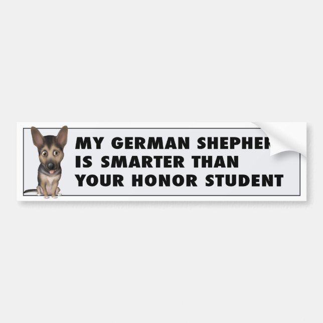 Schäferhund-Ehre GS1 Autoaufkleber (Vorne)