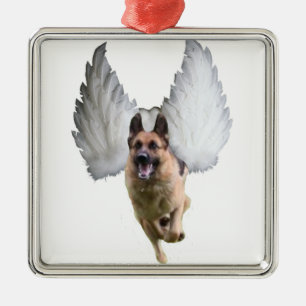 Schäferhund-Engel Ornament Aus Metall