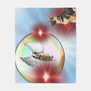Schäferhund-Engels-Fliegen Fleecedecke