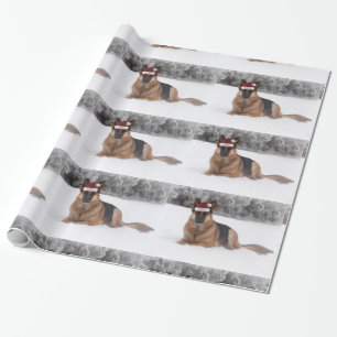 Schäferhund-Feiertags-Packpapier Geschenkpapier