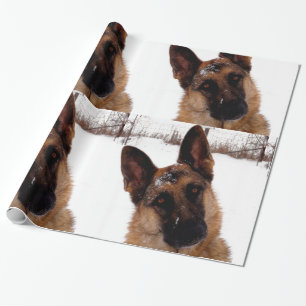 Schäferhund-Feiertags-Packpapier Geschenkpapier