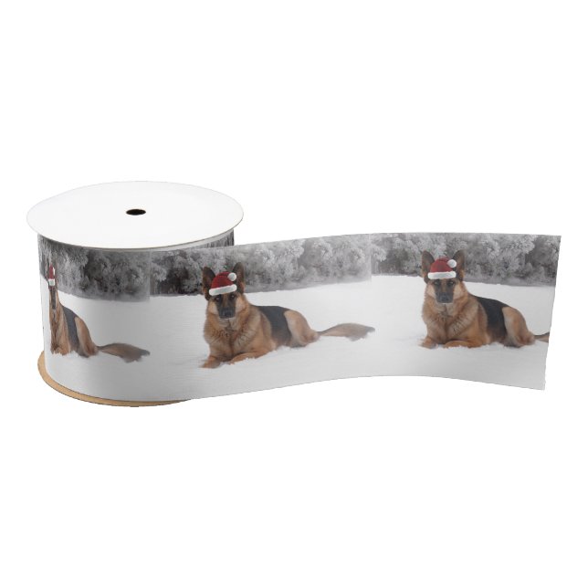 Schäferhund-Feiertags-Satin-Band Satinband (Spule)