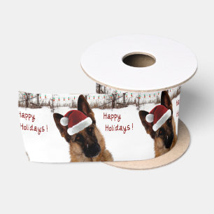 Schäferhund-Feiertags-Satin-Band Satinband