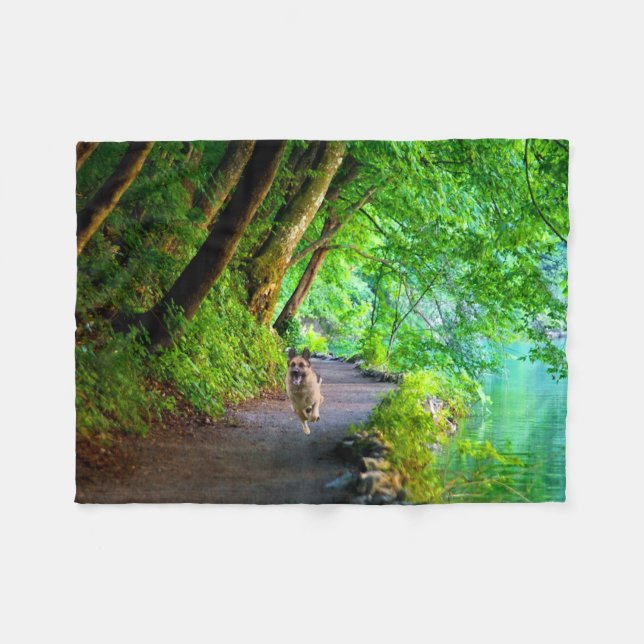 Schäferhund-Fleece-Decke Fleecedecke (Vorderseite (Horizontal))