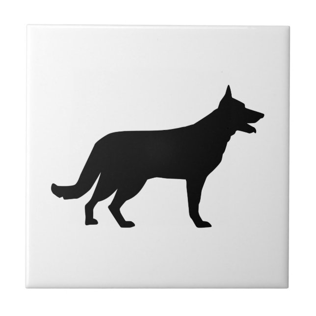 Schäferhund Fliese (Vorderseite)