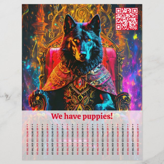 Schäferhund Flyer (Vorne)