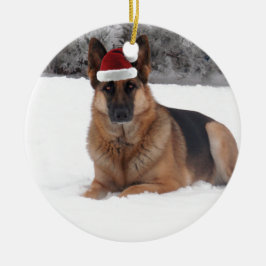 Schäferhund-Foto Keramikornament