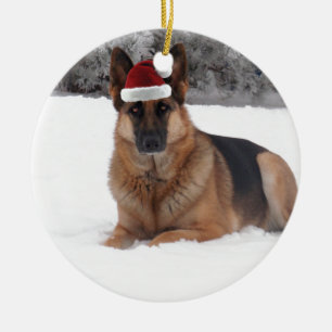 Schäferhund-Foto Keramikornament