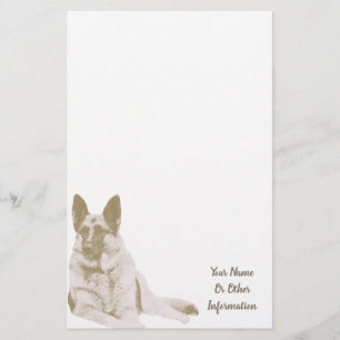 Schäferhund-Foto-personalisiertes Briefpapier