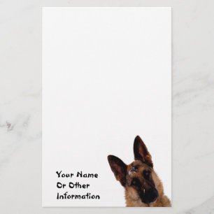 Schäferhund-Foto-personalisiertes stationäres Briefpapier