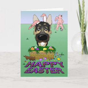 Schäferhund fröhliche Ostern Feiertagskarte