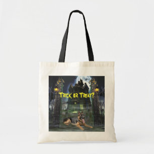 Schäferhund-Halloween-Taschen-Tasche Tragetasche