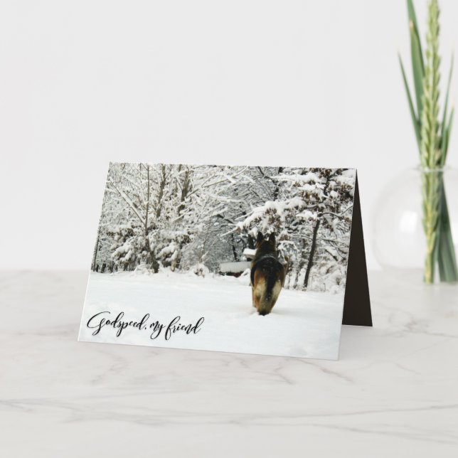 Schäferhund-Haustier-Verlust-Beileid Karte (Vorderseite)