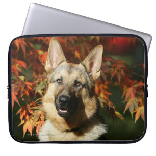 Schäferhund-Herbst-Blätter Laptopschutzhülle