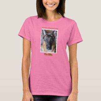Schäferhund-Hund das Auslese-Damen-Wecker-Shirt T-Shirt