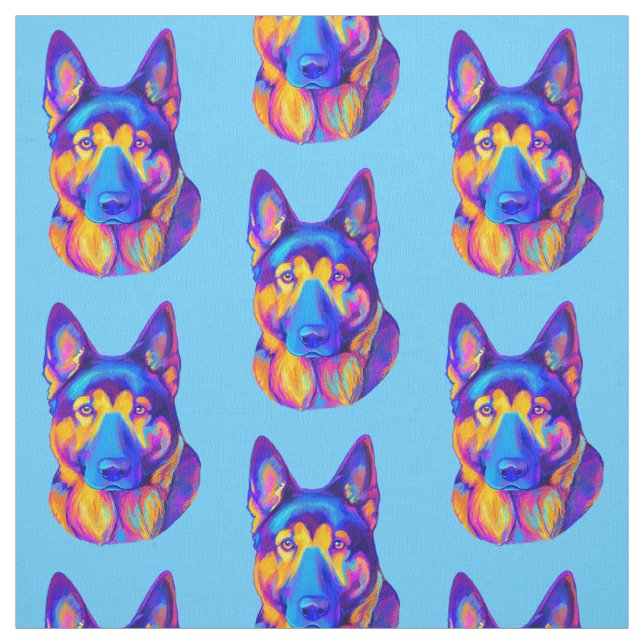 Schäferhund-Hund in den Farben Stoff (Muster)