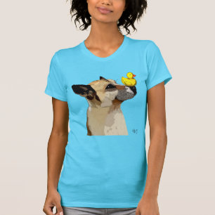 Schäferhund-Hund und Ente T-Shirt