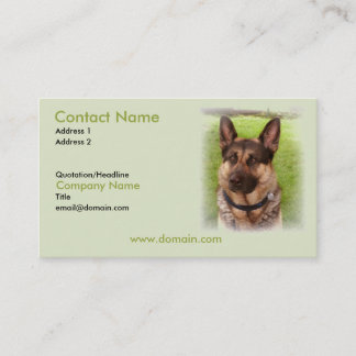 Schäferhund-Hündchen-Visitenkarte Visitenkarte