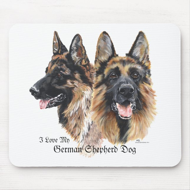 Schäferhund-Hunde Mousepad (Vorne)