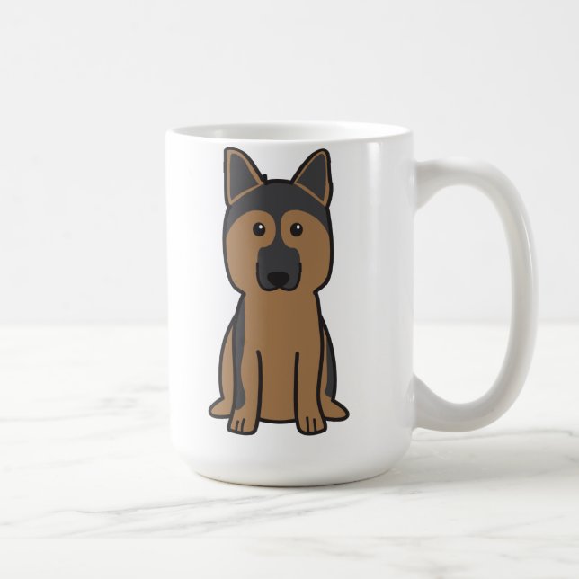 Schäferhund-HundeCartoon Tasse (Rechts)