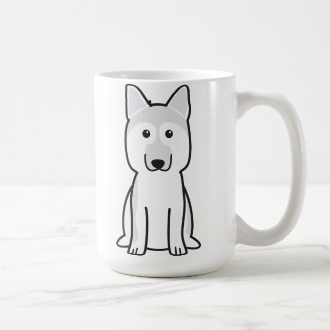 Schäferhund-HundeCartoon Tasse (Rechts)
