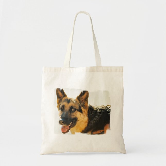 Schäferhund-HundeFoto-kleine Leinwand-Tasche Tragetasche (Vorne)