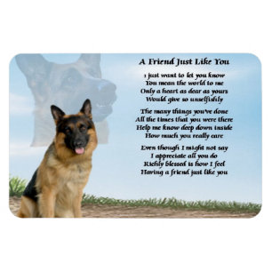 Schäferhund-Hundefreund-Gedicht-Magnet Magnet