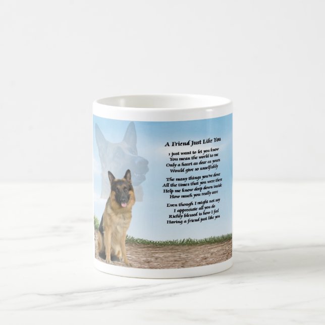 Schäferhund-Hundefreund-Gedicht-Tasse Kaffeetasse (Mittel)