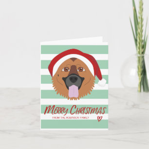 Schäferhund-Hundefrohe Weihnacht-Feiertag Karte