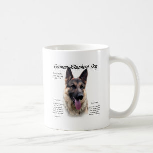 Schäferhund-Hundegeschichtsentwurf Tasse