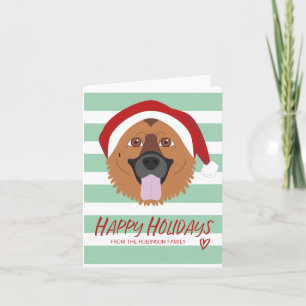 Schäferhund-Hundeglückliches Feiertags-Weihnachten Karte