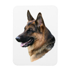 Schäferhund-Hundekopf Magnet