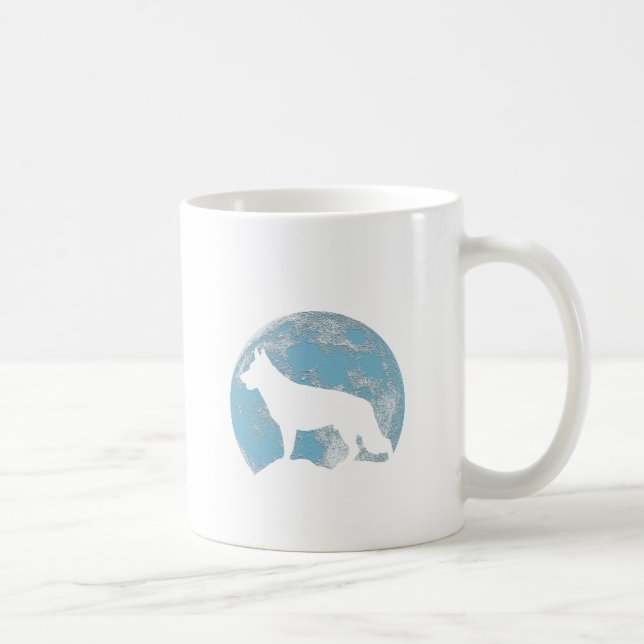 Schäferhund-Hundemond Tasse (Rechts)
