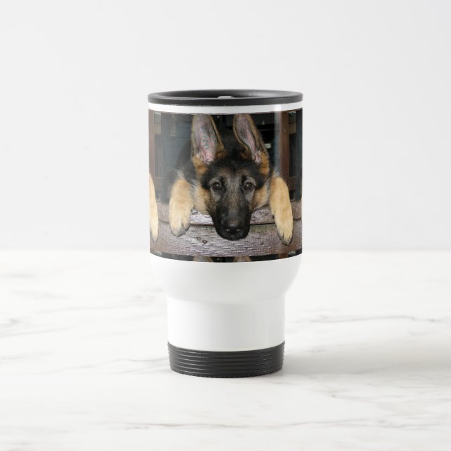 Schäferhund-Hundereise-Tasse Reisebecher (Mittel)