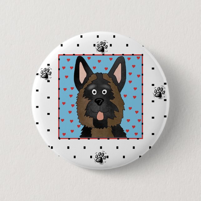 Schäferhund-Hundet-shirts und -geschenke Button (Vorderseite)