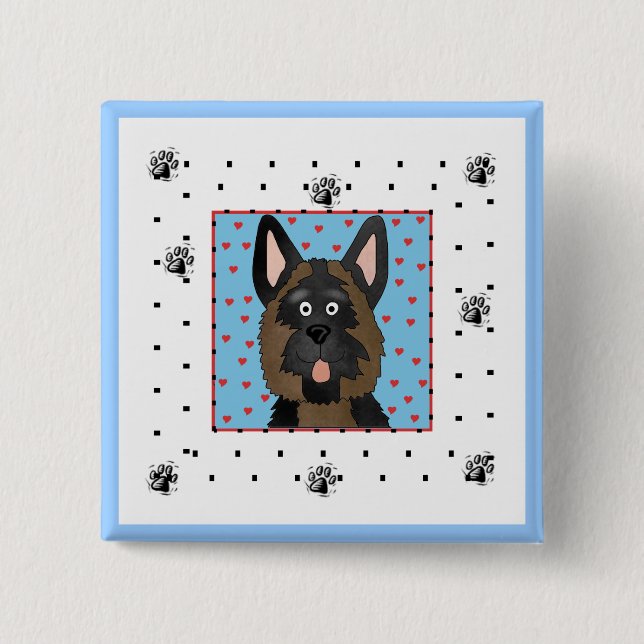 Schäferhund-Hundet-shirts und -geschenke Button (Vorderseite)