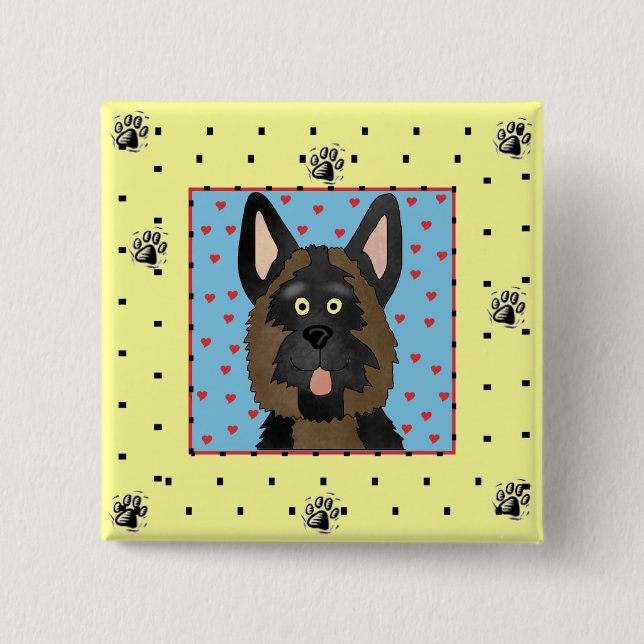 Schäferhund-Hundet-shirts und -geschenke Button (Vorderseite)