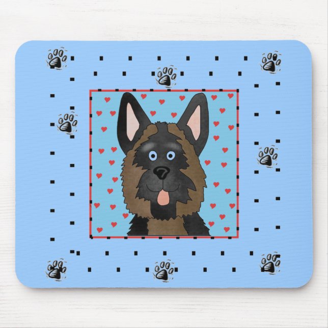 Schäferhund-Hundet-shirts und -geschenke Mousepad (Vorne)