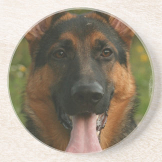 Schäferhund-HundeUntersetzer Sandstein Untersetzer