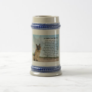 Schäferhund-Hundevater-Gedicht Stein Bierglas