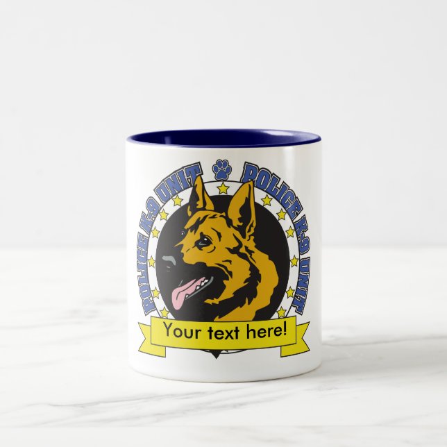 Schäferhund K9 Zweifarbige Tasse (Mittel)