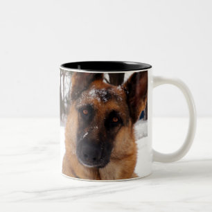 Schäferhund-Kaffee-Tasse Zweifarbige Tasse
